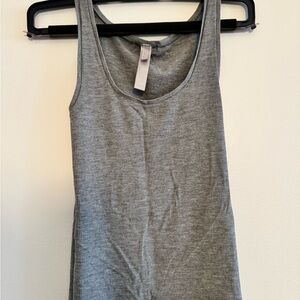 Never Work SKIMs Gray Ribbed Crop/Tank Top